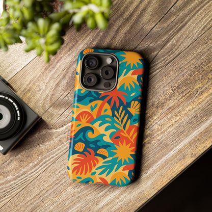 Vibrant Tropical Phone Case for Stylish Protection with 3D Wrap Design – Unisex Fashion Accessory Compatible with iPhone 13, 14, 15 & 16 – All Models Including Pro, Pro Max & Plus
