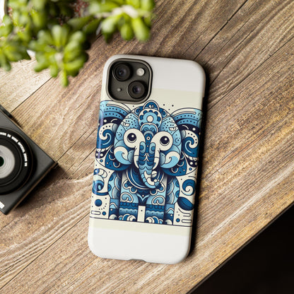 Vibrant 3D Elephant Print Protective Phone Case with Colourful Graphic Design – Stylish Accessory Compatible with iPhone 13, 14, 15 & 16 – all models including Pro, Pro Max & Plus