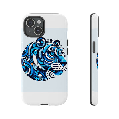 Vibrant 3D Wrap Protective Phone Case with Unique Blue Lion Design for Stylish Expression and Fun Accessories Compatible with iPhone 13, 14, 15 & 16 – all models including Pro, Pro Max & Plus