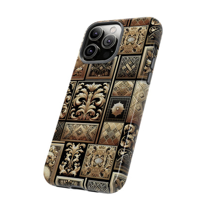 Pattern Image 4 Vibrant 3D Phone Case for Anime and Comic Fans with Baroque Gold Ornate Design Compatible with iPhone 13, 14, 15 & 16 – all models including Pro, Pro Max & Plus
