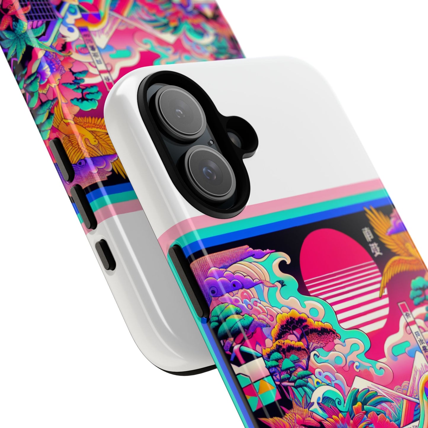 fanum tax applied protective phone case, 3d wrap design, durable silicone liner, uv protected, shock absorbing, fun anime and comic style, ideal gift for tech enthusiasts