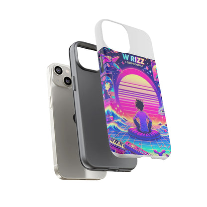 W Rizz L Sleep Schedule Protective Phone Case for Anime Lovers