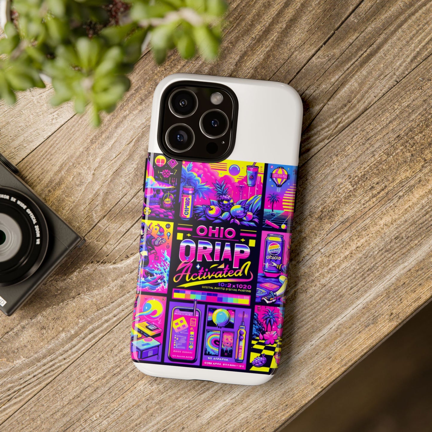 ohio drip activated protective phone case with 3d wrap design, uv protection, durable tpu silicone liner, ideal gift for tech enthusiasts and anime lovers