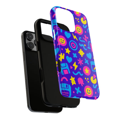 Multicolor Y2K Protective Phone Case with 3D Wrap Design – Fun and Playful Accessory Compatible with iPhone 13, 14, 15 & 16 – All Models Including Pro, Pro Max & Plus