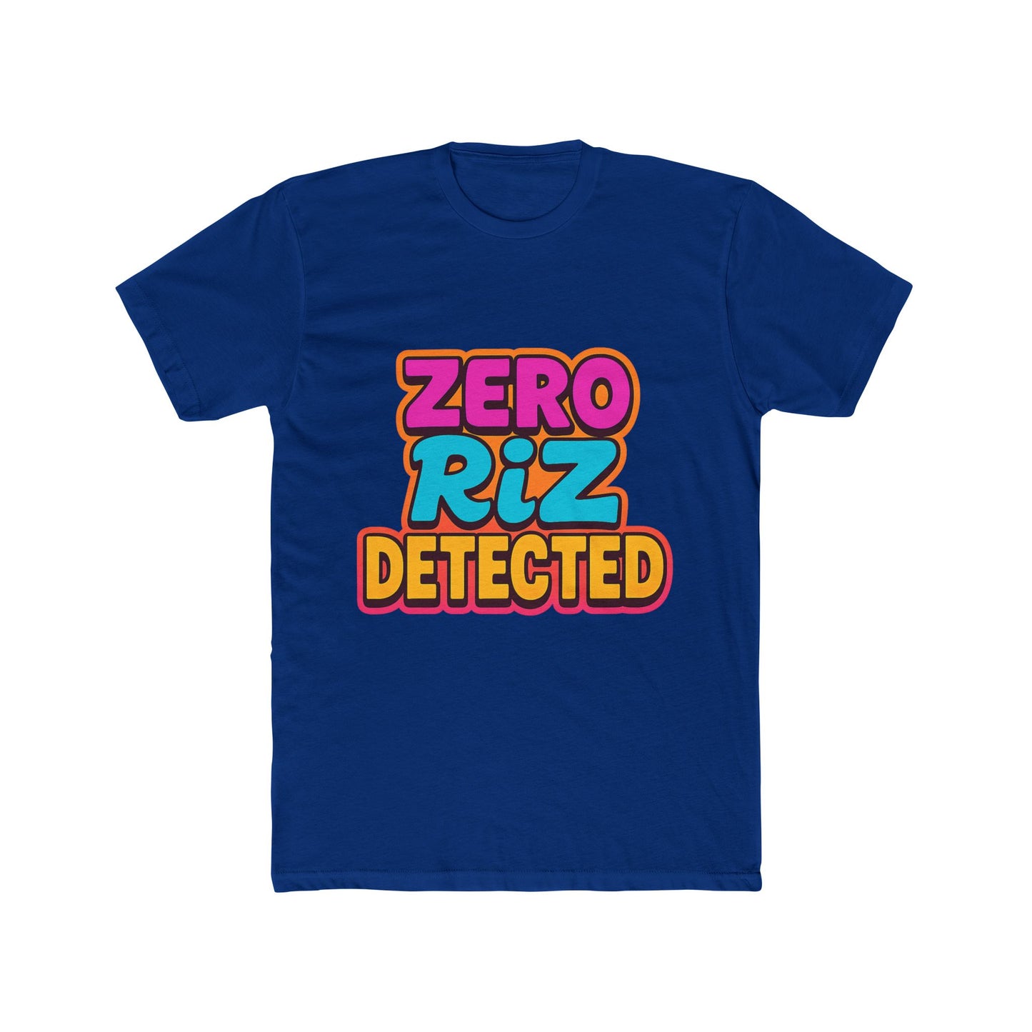 zero riz detected meme unisex t-shirt - multicolor graphic tee, funny internet slang t-shirt, trendy casual wear