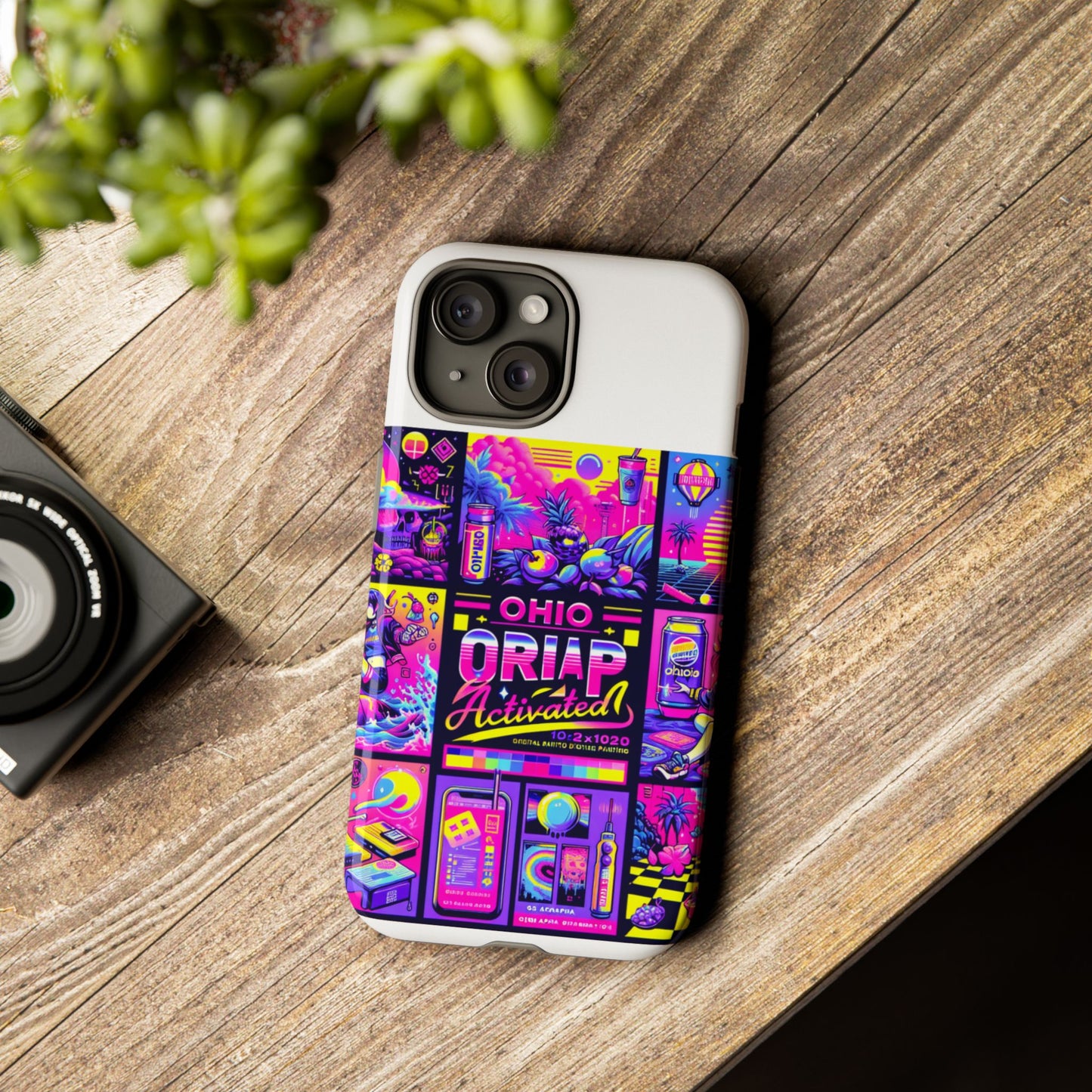 ohio drip activated protective phone case with 3d wrap design, uv protection, durable tpu silicone liner, ideal gift for tech enthusiasts and anime lovers