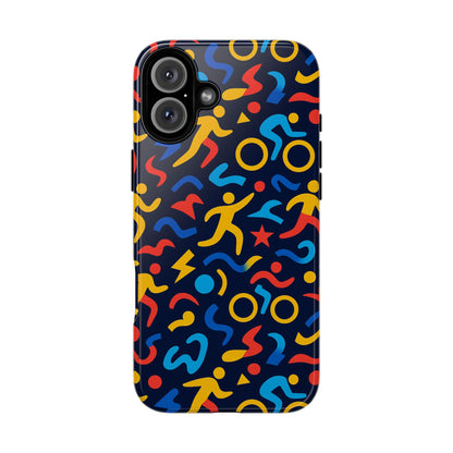 Vibrant Abstract 3D Wrap Protective Phone Case in Multicolour Design for Unisex Fashion Accessory Compatible with iPhone 13, 14, 15 & 16 – all models including Pro, Pro Max & Plus
