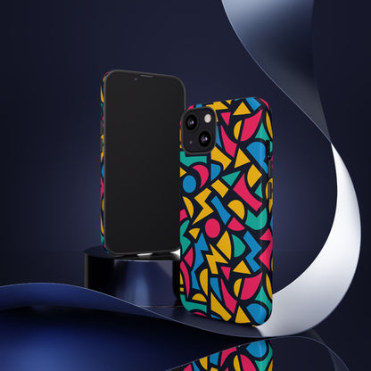 Vibrant Retro Aesthetic Phone Case – Stylish Protection in Multicolour Design – Compatible with iPhone 13, 14, 15 & 16 – All Models Including Pro, Pro Max & Plus