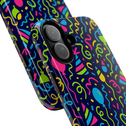 Vibrant 3D Wrap Protective Phone Case with Multicolour Party Design for Playful Smartphone Accessories Compatible with iPhone 13, 14, 15 & 16 – all models including Pro, Pro Max & Plus