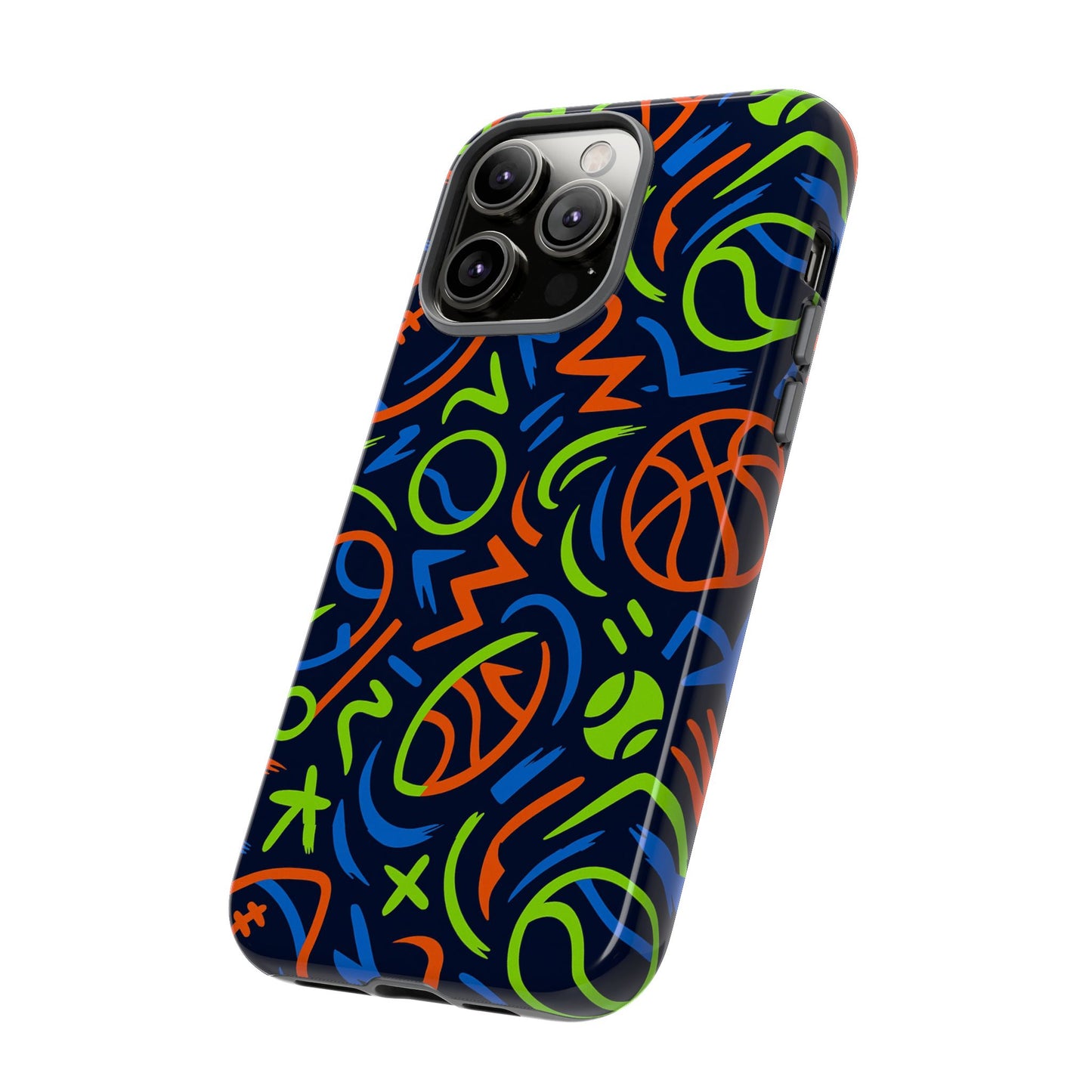 vibrant 3d wrap protective phone case with colourful sports design for unique style and expression compatible with iphone 13, 14, 15 & 16 – all models including pro, pro max & plus