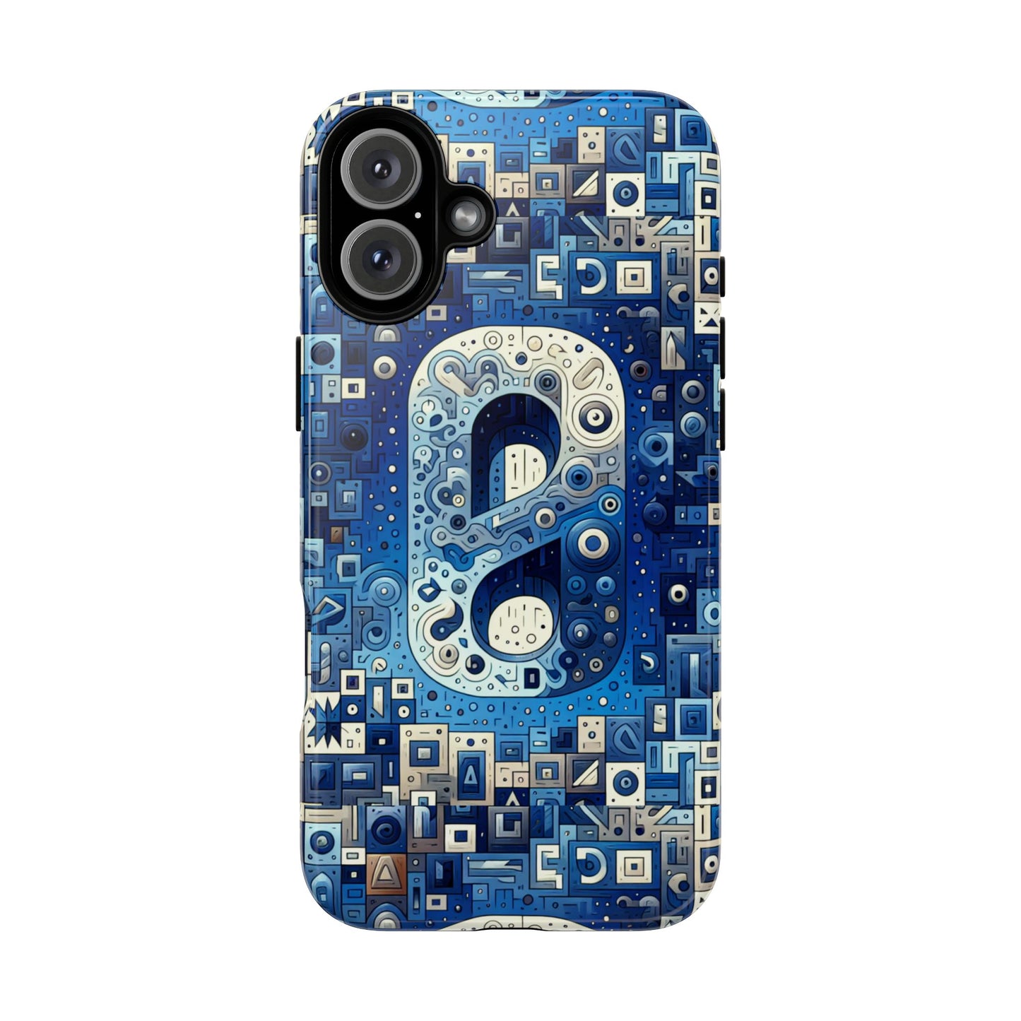 blue alphabet a phone case for mobile phones durable shockproof tpu cover with 3d wrap design for kids and teens