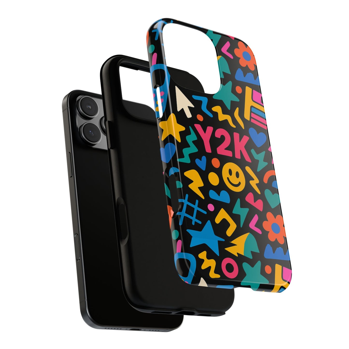 vibrant y2k design 3d wrap protective phone case for unique style and fashion accessory compatible with iphone 13, 14, 15 & 16 – all models including pro, pro max & plus