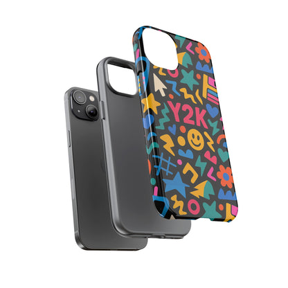 Vibrant Y2K Design 3D Wrap Protective Phone Case for Unique Style and Fashion Accessory Compatible with iPhone 13, 14, 15 & 16 – all models including Pro, Pro Max & Plus