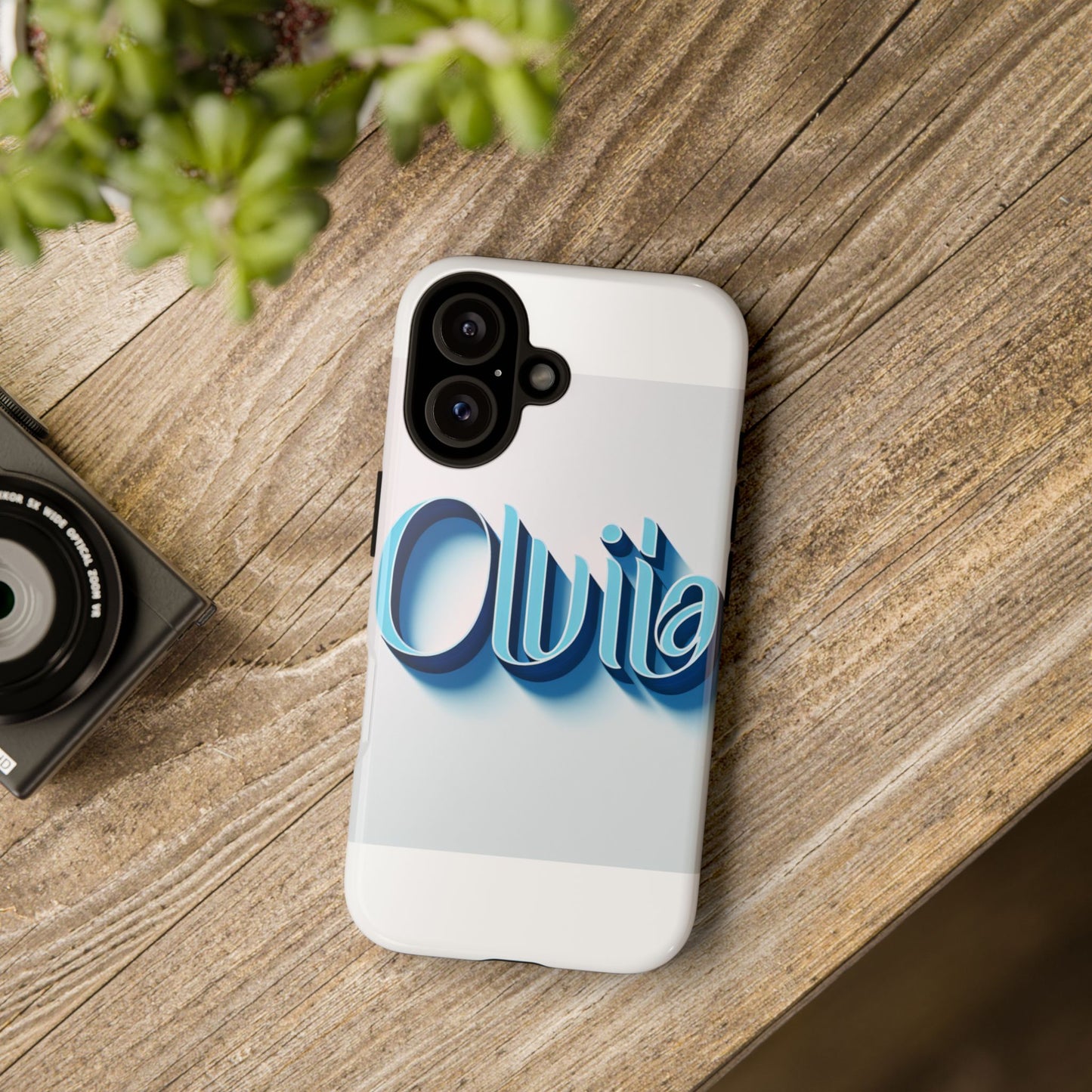 vibrant 3d typography phone case in blue for stylish protection – unique accessory for self-expression compatible with iphone 13, 14, 15 & 16 – all models including pro, pro max & plus