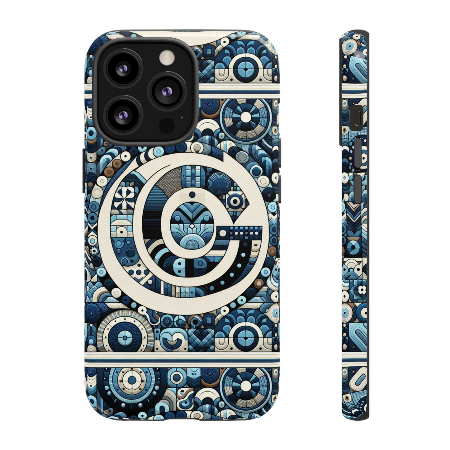 blue letter alphabet c phone case for smartphone protection shock absorption durable silicone cover with 3d wrap design