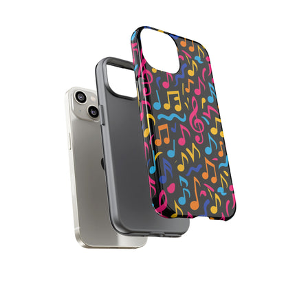 Vibrant Music Themed Phone Case with Colourful 3D Design – Stylish Protection for Music Lovers – Compatible with iPhone 13, 14, 15 & 16 – all models including Pro, Pro Max & Plus