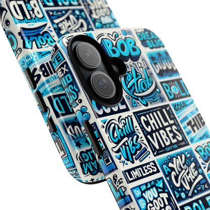 Blue Pattern Image 8 Vibrant 3D Wrap Phone Case for Men Women Shock Absorbing Durable Silicone Cover with UV Protection