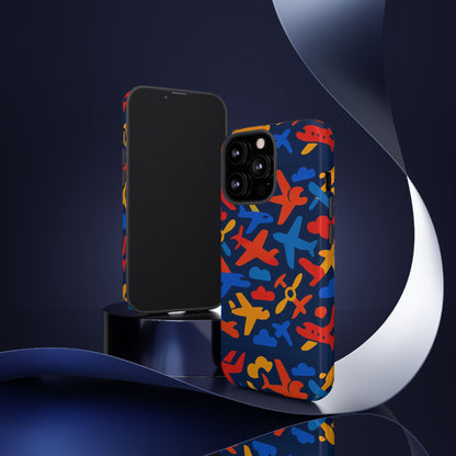 Vibrant 3D Wrap Protective Phone Case with Colourful Aviation Design for Stylish Protection Compatible with iPhone 13, 14, 15 & 16 – all models including Pro, Pro Max & Plus