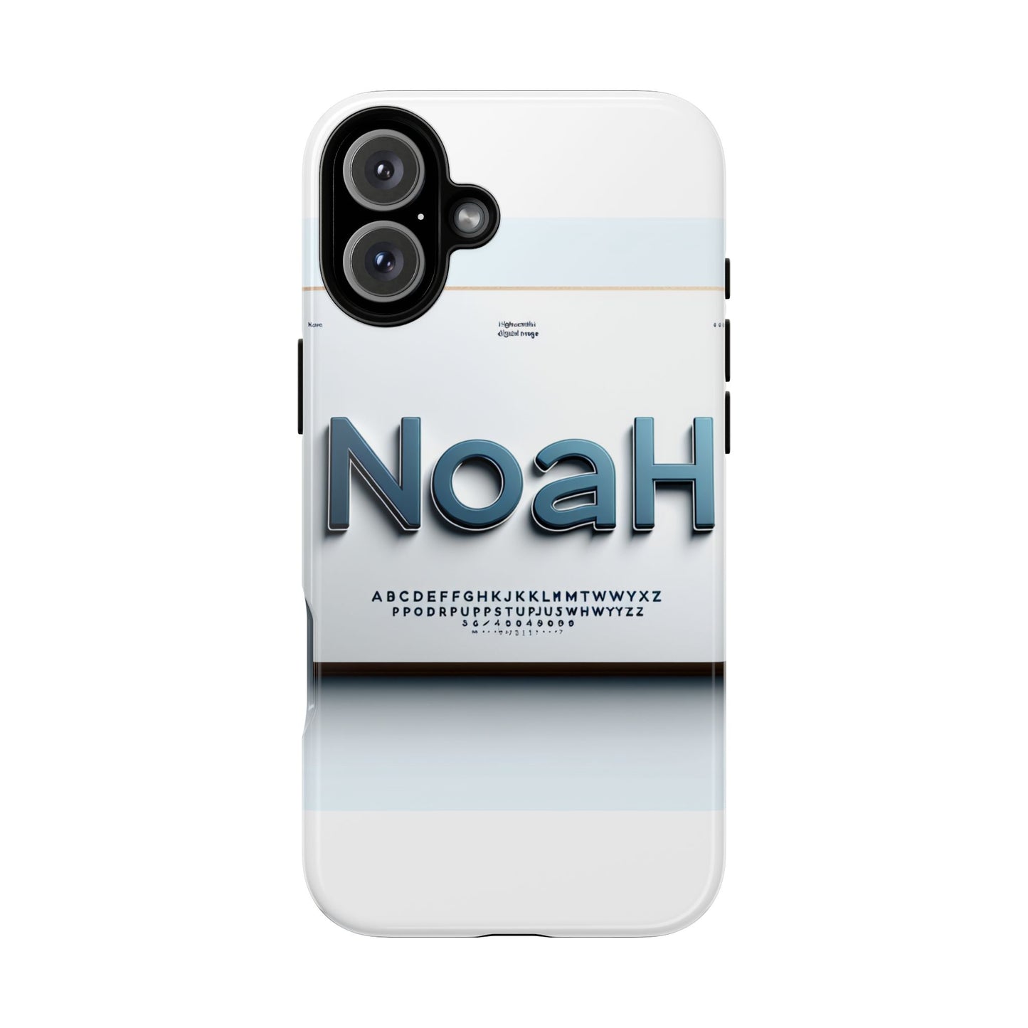 stylish 3d text phone case with modern design in blue – trendy protection for individuals – compatible with iphone 13, 14, 15 & 16 – all models including pro, pro max & plus