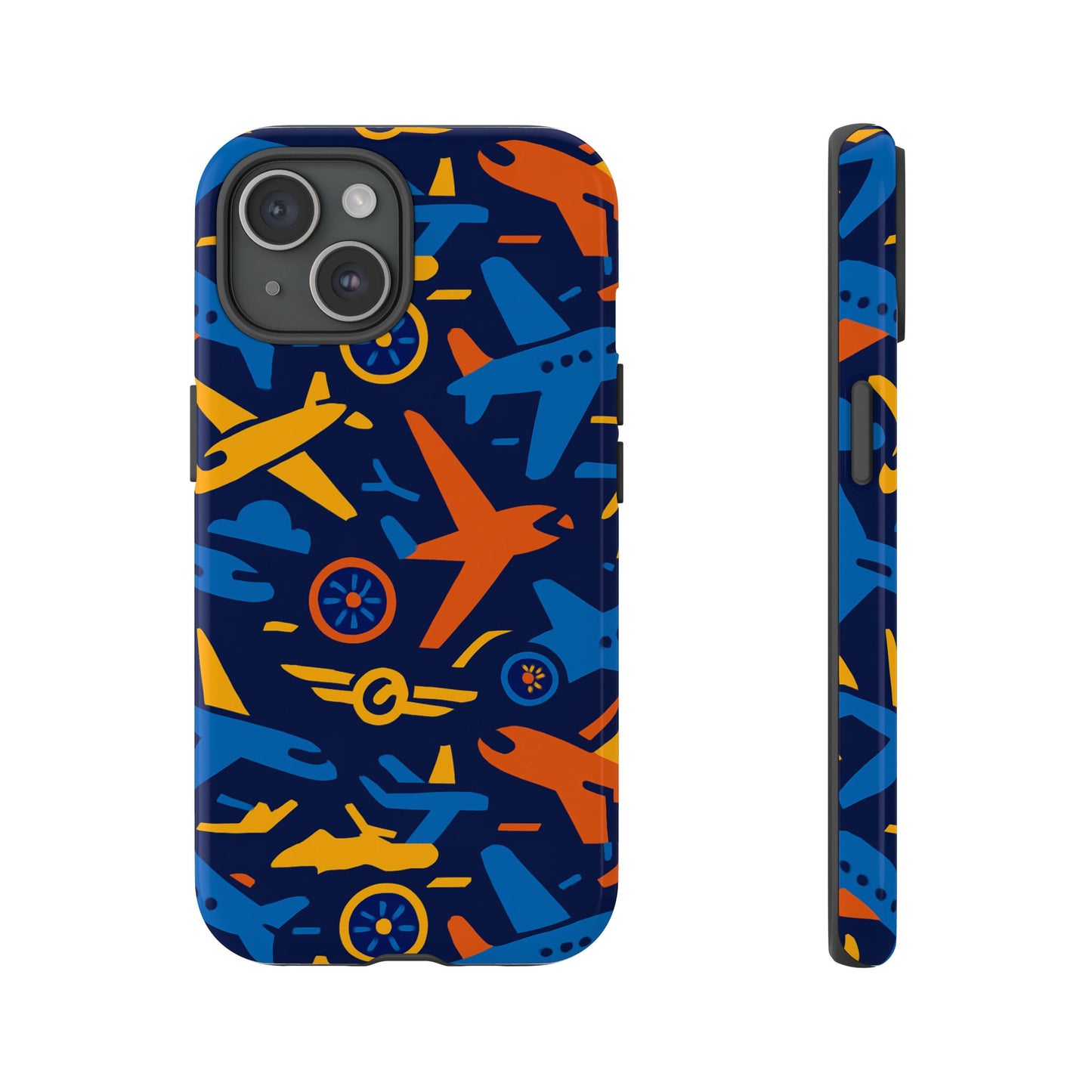 vibrant 3d airplane pattern protective phone case for self-expression and stylish protection compatible with iphone 13, 14, 15 & 16 – all models including pro, pro max & plus