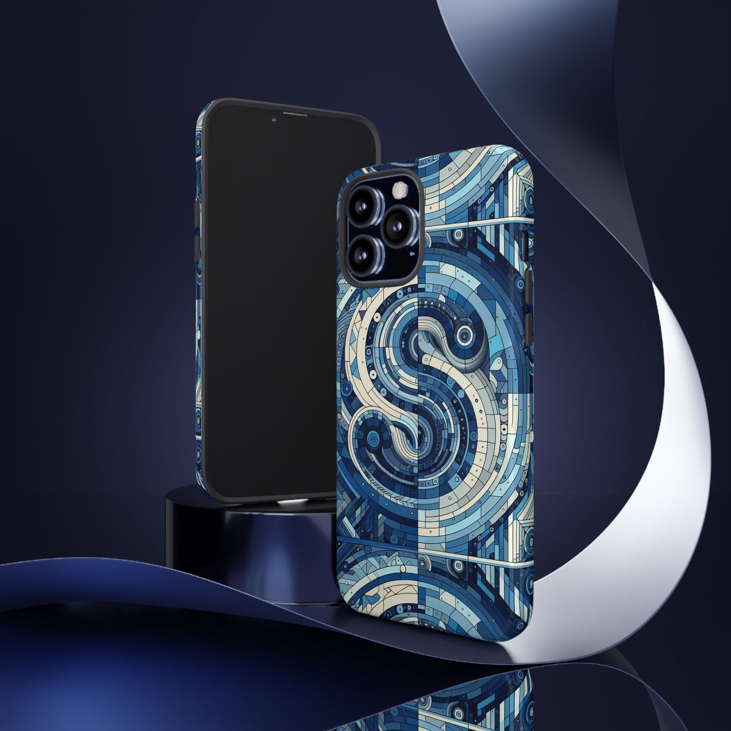 blue alphabet s phone case for samsung and iphone shockproof protective cover with 3d wrap design and vibrant print
