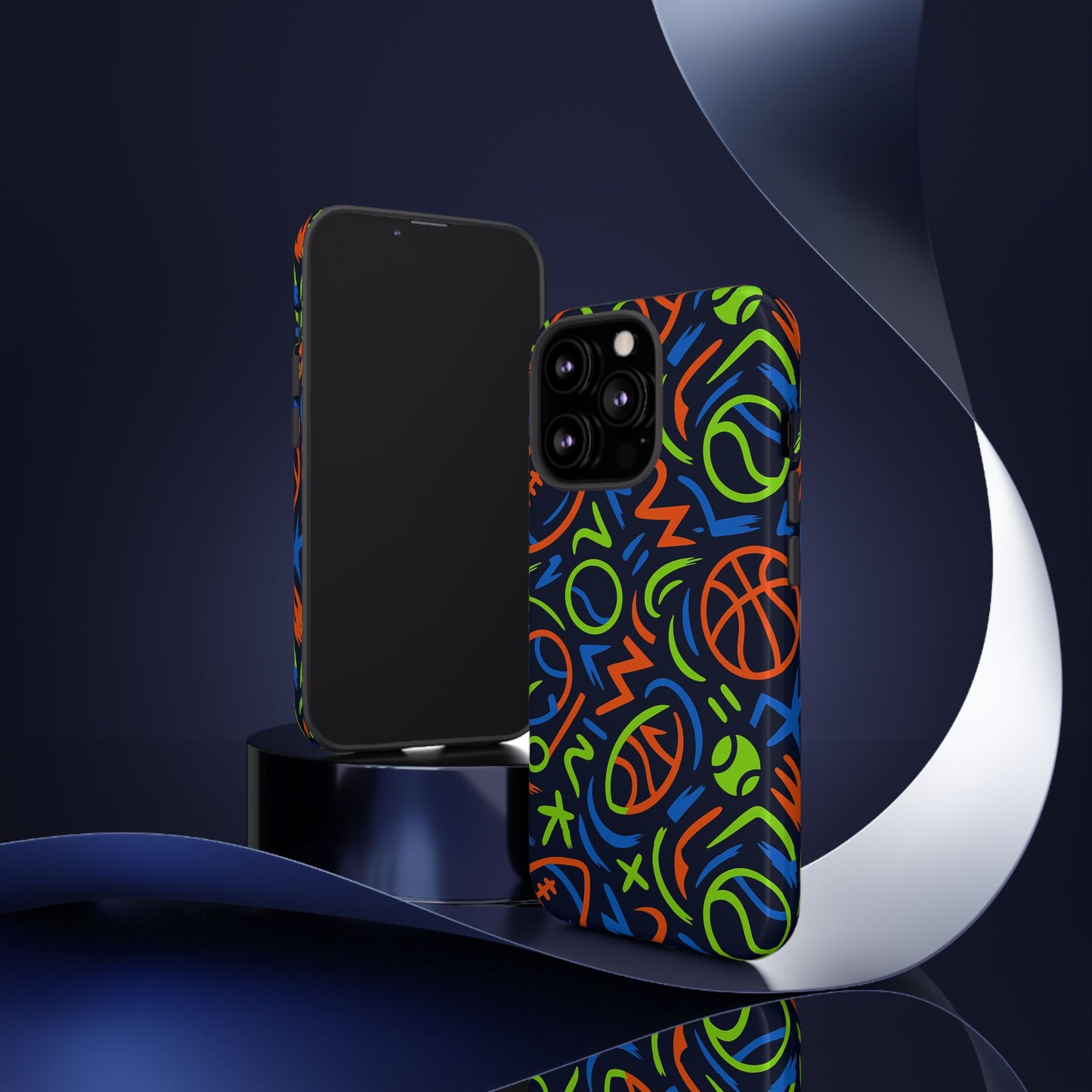 vibrant 3d wrap protective phone case with colourful sports design for unique style and expression compatible with iphone 13, 14, 15 & 16 – all models including pro, pro max & plus