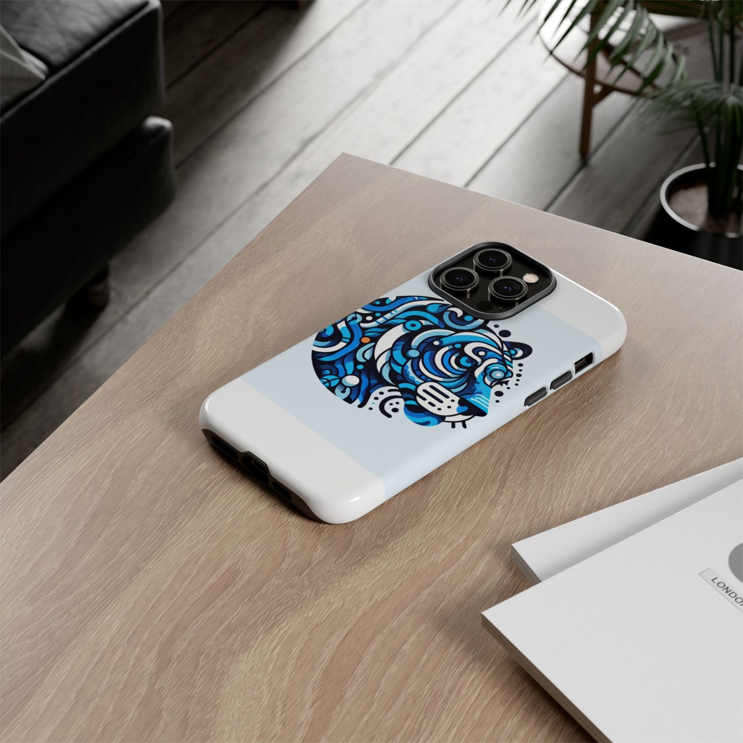 vibrant 3d wrap protective phone case with unique blue lion design for stylish expression and fun accessories compatible with iphone 13, 14, 15 & 16 – all models including pro, pro max & plus