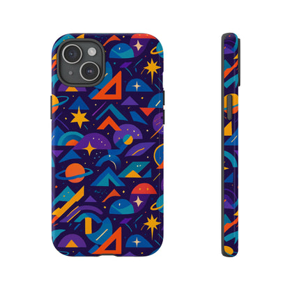 Vibrant Geometric 3D Wrap Protective Phone Case for Unique Accessories Lovers Compatible with iPhone 13, 14, 15 & 16 – all models including Pro, Pro Max & Plus