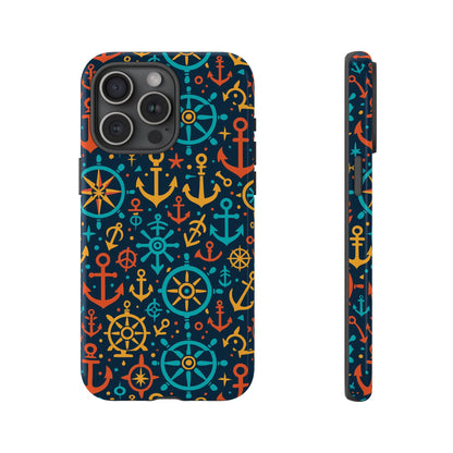 Vibrant Nautical Pattern Phone Case for Stylish Protection – Bold Accessory for iPhone 13, 14, 15 & 16 – All Models Including Pro, Pro Max & Plus