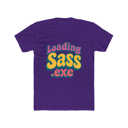 Loading Sass .Exe Meme Multicolor 1 Unisex T-Shirt – Funny Graphic Tee for All Genders, Trendy Viral Print, Comfortable Cotton Casual Wear