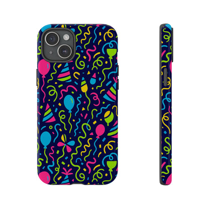 Vibrant 3D Wrap Protective Phone Case with Multicolour Party Design for Playful Smartphone Accessories Compatible with iPhone 13, 14, 15 & 16 – all models including Pro, Pro Max & Plus