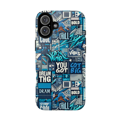 Vibrant 3D Wrap Protective Phone Case in Blue with Playful Graphic Design for Stylish Protection – Compatible with iPhone 13, 14, 15 & 16 – All Models Including Pro, Pro Max & Plus