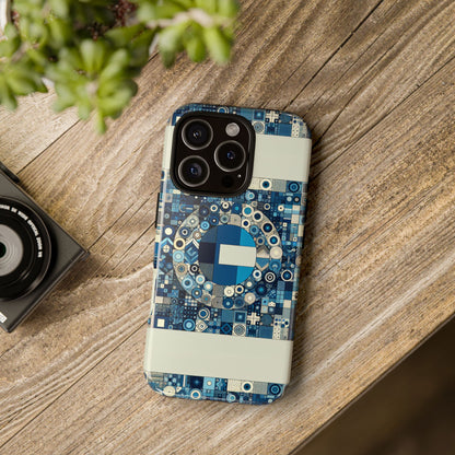 Blue Alphabet E Letter Phone Case with 3D Wrap and Shock Absorption for Kids and Teens Stylish Protective Cover