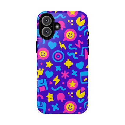 Multicolor Y2K Protective Phone Case with 3D Wrap Design – Fun and Playful Accessory Compatible with iPhone 13, 14, 15 & 16 – All Models Including Pro, Pro Max & Plus