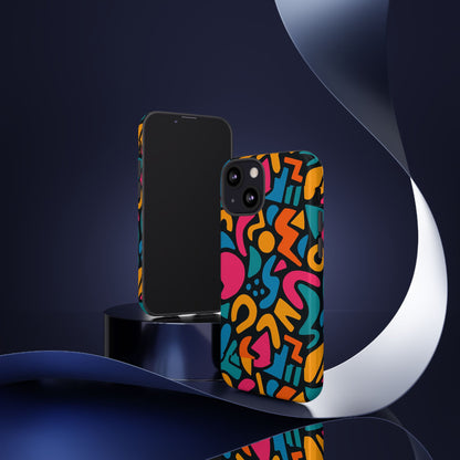 Vibrant Multicolour Abstract 3D Wrap Phone Case for Stylish Protection, Unisex Smartphone Cover, Compatible with iPhone 13, 14, 15 & 16 – all models including Pro, Pro Max & Plus
