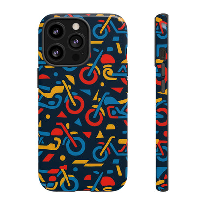 Multicolour Motorcycle Phone Case – Vibrant Art Design for Stylish Protection – Compatible with iPhone 13, 14, 15 & 16 – All Models Including Pro, Pro Max & Plus