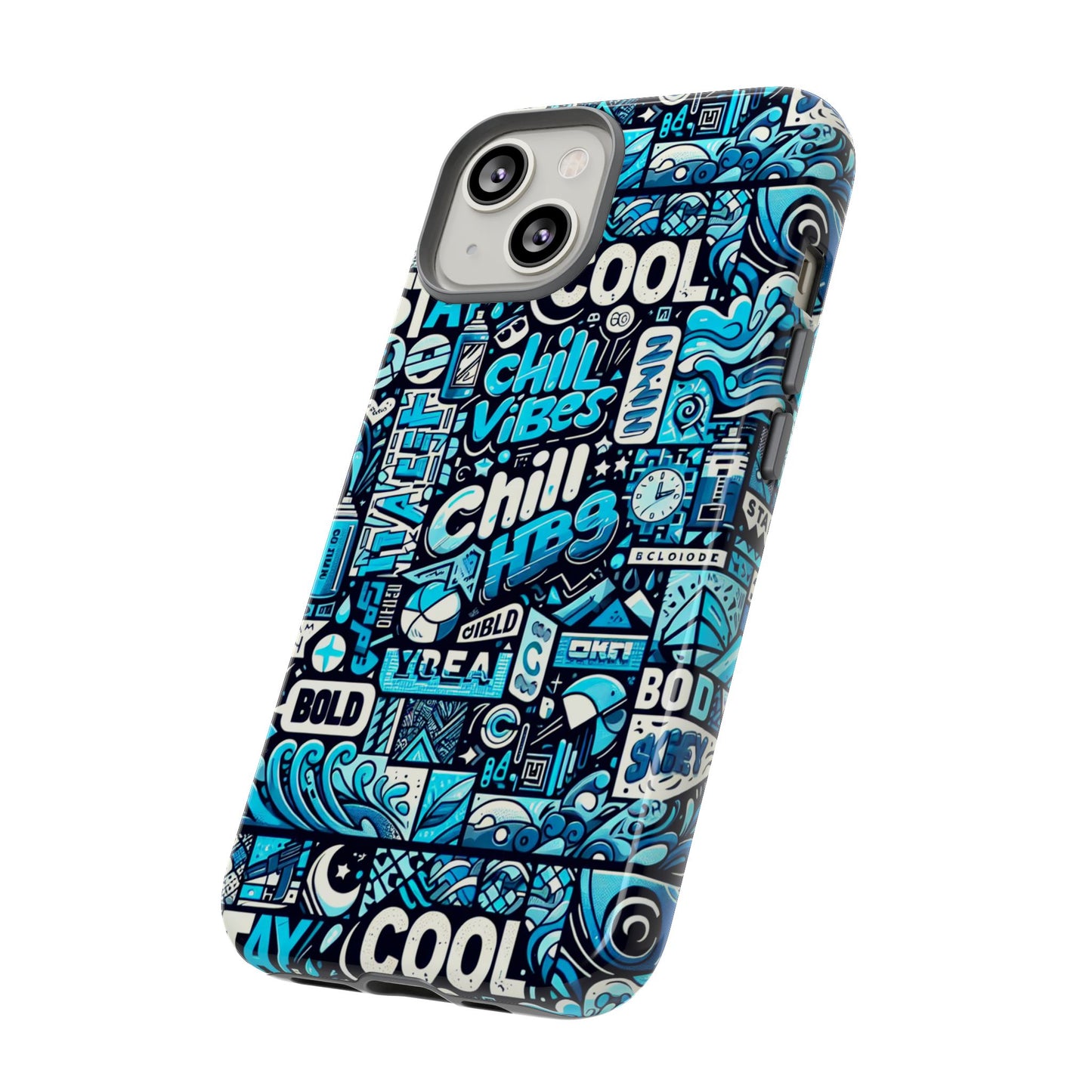 vibrant 3d wrap protective phone case with colourful chill vibes design – unique style accessory for self-expression compatible with iphone 13, 14, 15 & 16 – all models including pro, pro max & plus