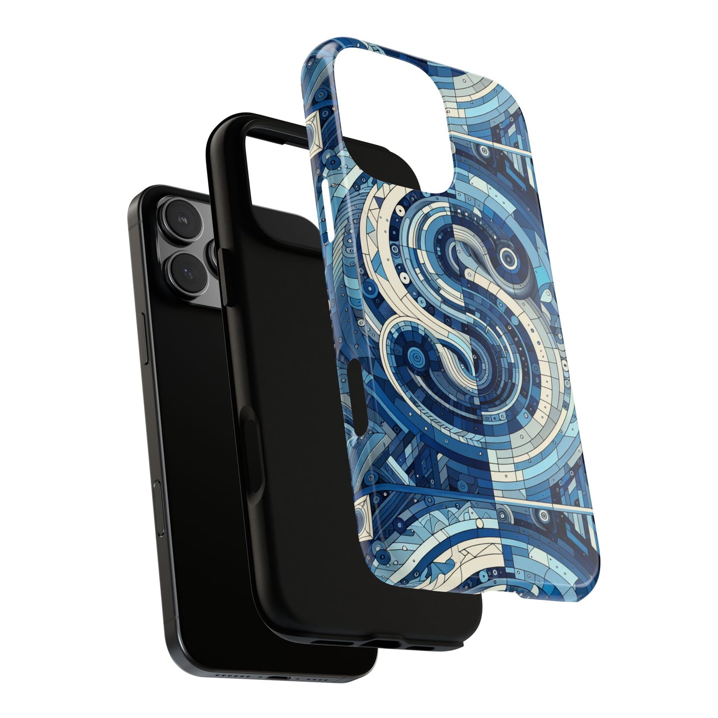 blue alphabet s phone case for samsung and iphone shockproof protective cover with 3d wrap design and vibrant print