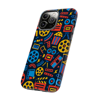 Vibrant 3D Film Reel Protective Phone Case for Unique Style and Robust Protection Compatible with iPhone 13, 14, 15 & 16 – all models including Pro, Pro Max & Plus