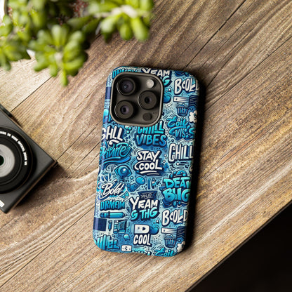 Vibrant 3D Wrap Protective Phone Case with Playful Blue Design for Stylish Protection Compatible with iPhone 13, 14, 15 & 16 – All Models Including Pro, Pro Max & Plus