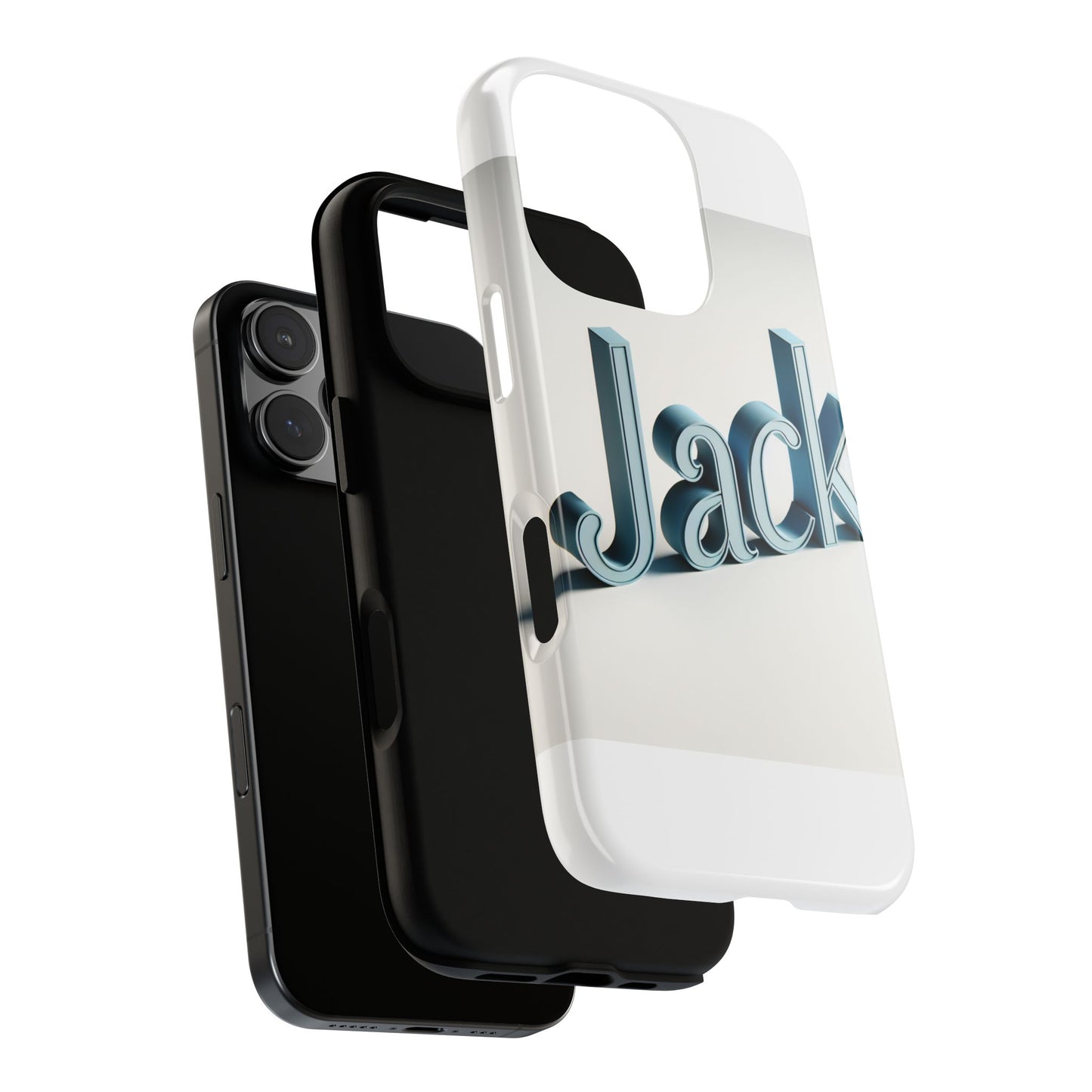 vibrant 3d text protective phone case in blue for unique self-expression – stylish protection compatible with iphone 13, 14, 15 & 16 – all models including pro, pro max & plus