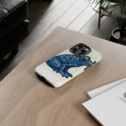 Vibrant 3D Blue Frog Design Protective Phone Case for Trendsetters – Stylish Protection Compatible with iPhone 13, 14, 15 & 16 – all models including Pro, Pro Max & Plus
