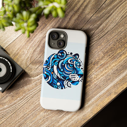 Vibrant 3D Wrap Protective Phone Case with Unique Blue Lion Design for Stylish Expression and Fun Accessories Compatible with iPhone 13, 14, 15 & 16 – all models including Pro, Pro Max & Plus