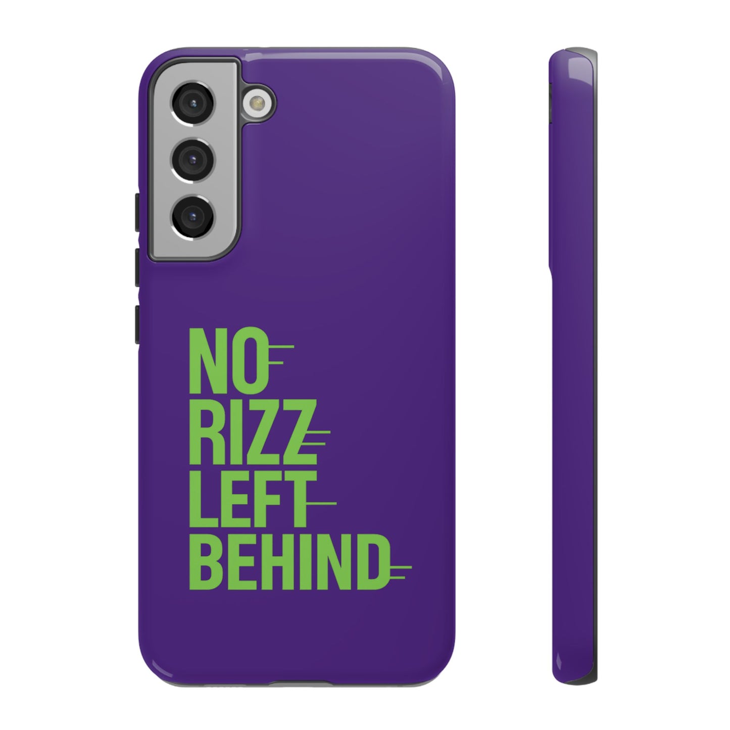 tough phone case - no rizz left behind - durable, stylish protection for active lifestyles - impact-resistant, dual layer, shock-absorbing tpu - perfect gift for tech lovers