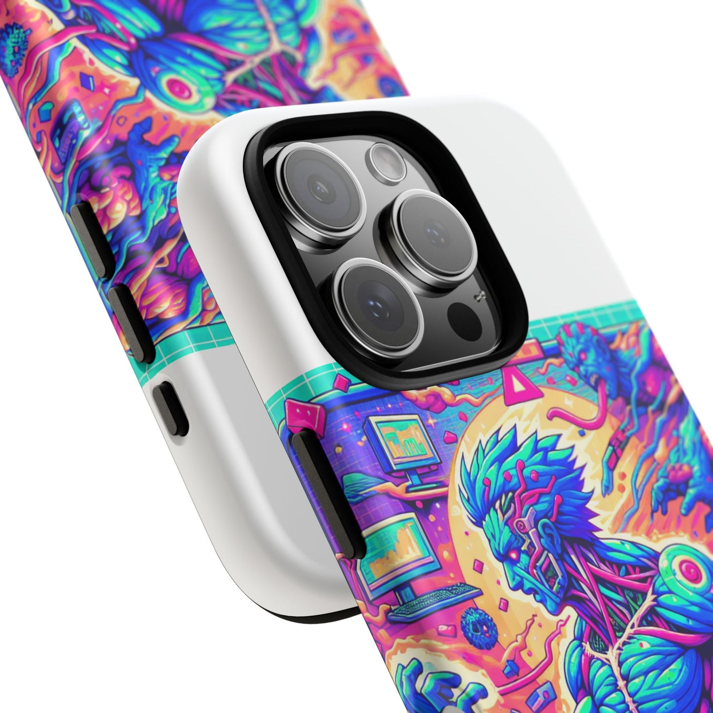 giga chad in training protective phone case for anime fans