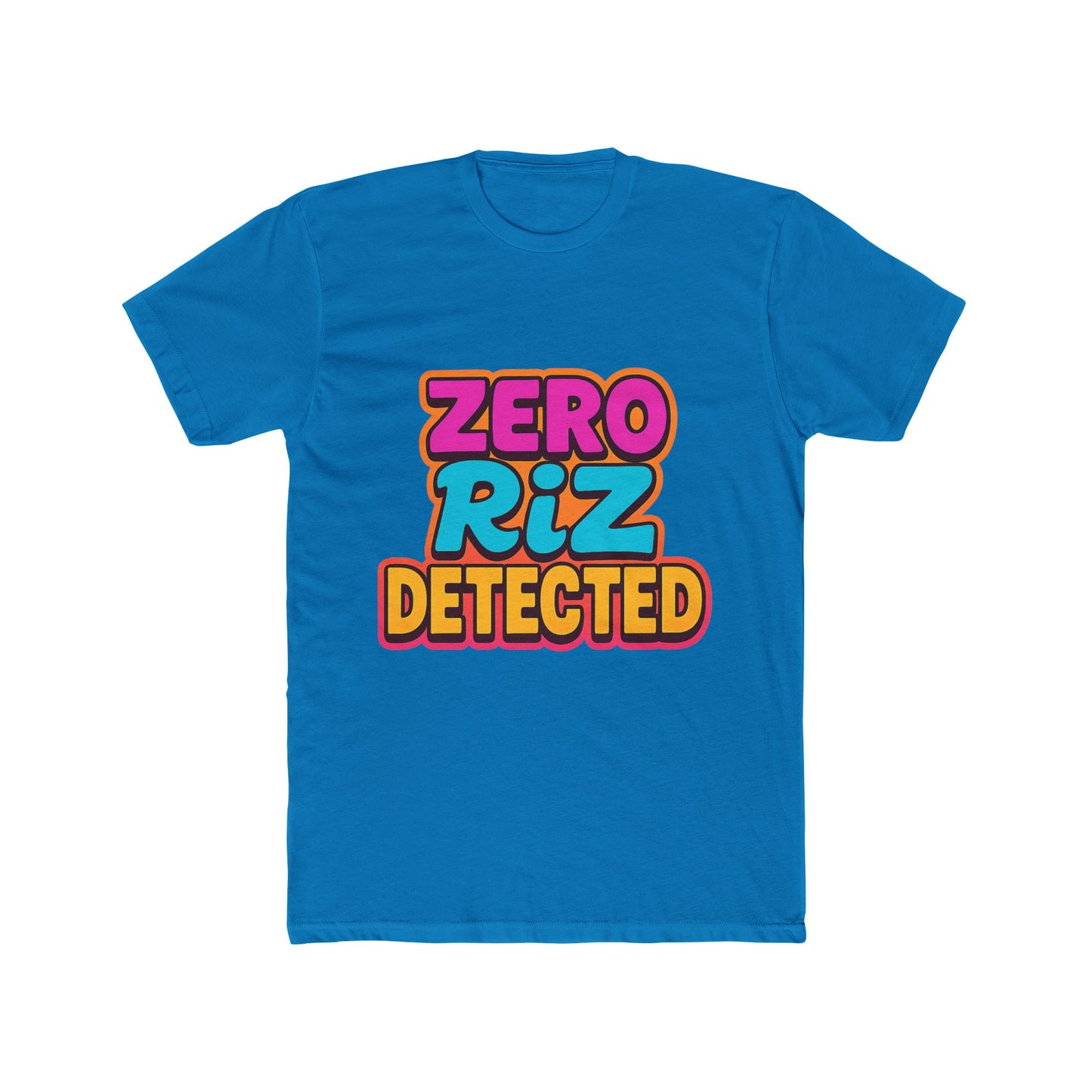 zero riz detected meme unisex t-shirt - multicolor graphic tee, funny internet slang t-shirt, trendy casual wear