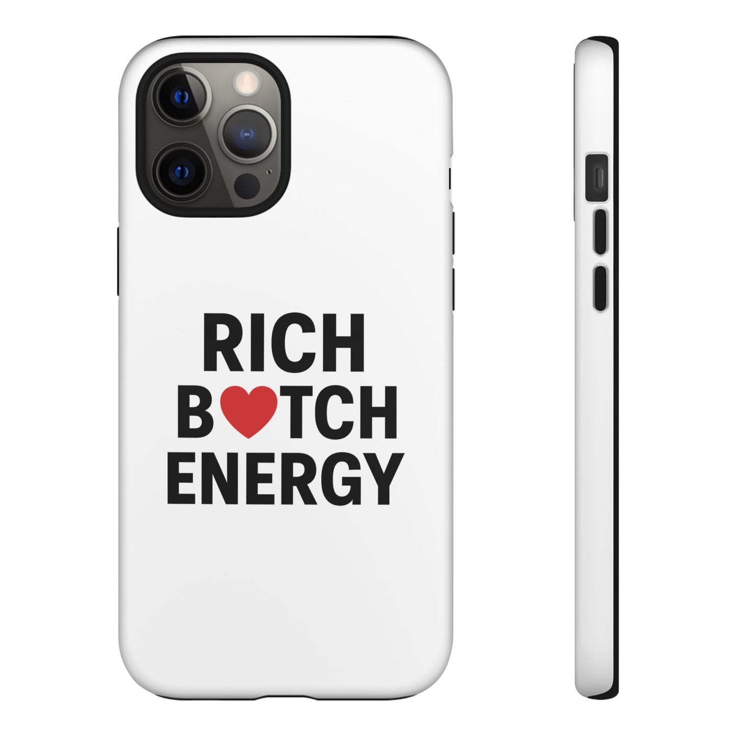 rich bitch energy phone case - tough, stylish protection for confident individuals