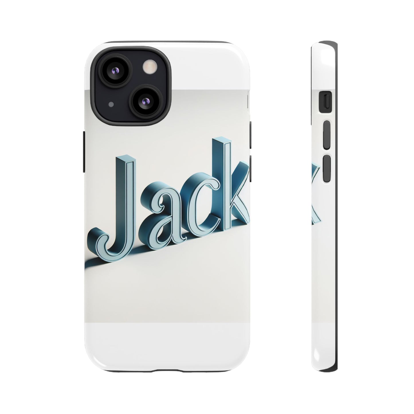 vibrant 3d text protective phone case in blue for unique self-expression – stylish protection compatible with iphone 13, 14, 15 & 16 – all models including pro, pro max & plus