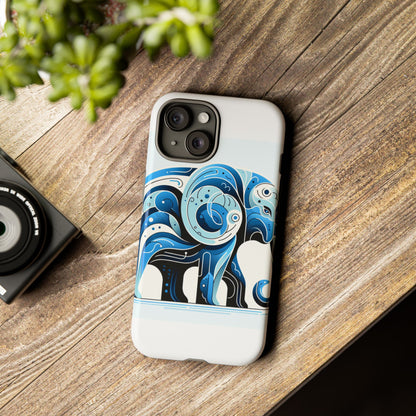 Vibrant 3D Blue Elephant Design Protective Phone Case – Unique Abstract Art Style for Stylish Protection Compatible with iPhone 13, 14, 15 & 16 – all models including Pro, Pro Max & Plus