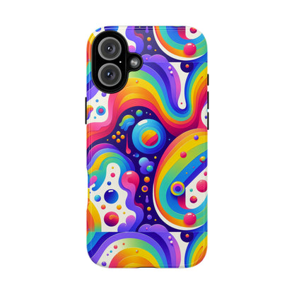 Pattern Image 6 Vibrant Shockproof Phone Case for Anime and Comic Fans with Retro Psychedelic Design Compatible with iPhone 13, 14, 15 & 16 – all models including Pro, Pro Max & Plus